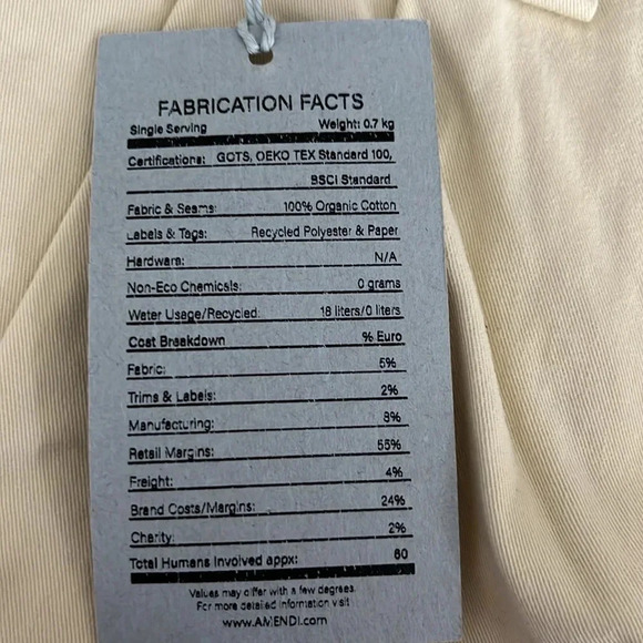 Amendi Gunnar in Light Beige Organic Cotton Pleat Front Button Fly Pants - Sz 32 - Picture 5 of 12